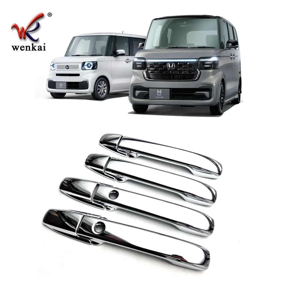 

Для Honda N-BOX JF5 JF6 2023 2024, автомобильные аксессуары, крышка дверной ручки, накладка, декоративные наклейки W4