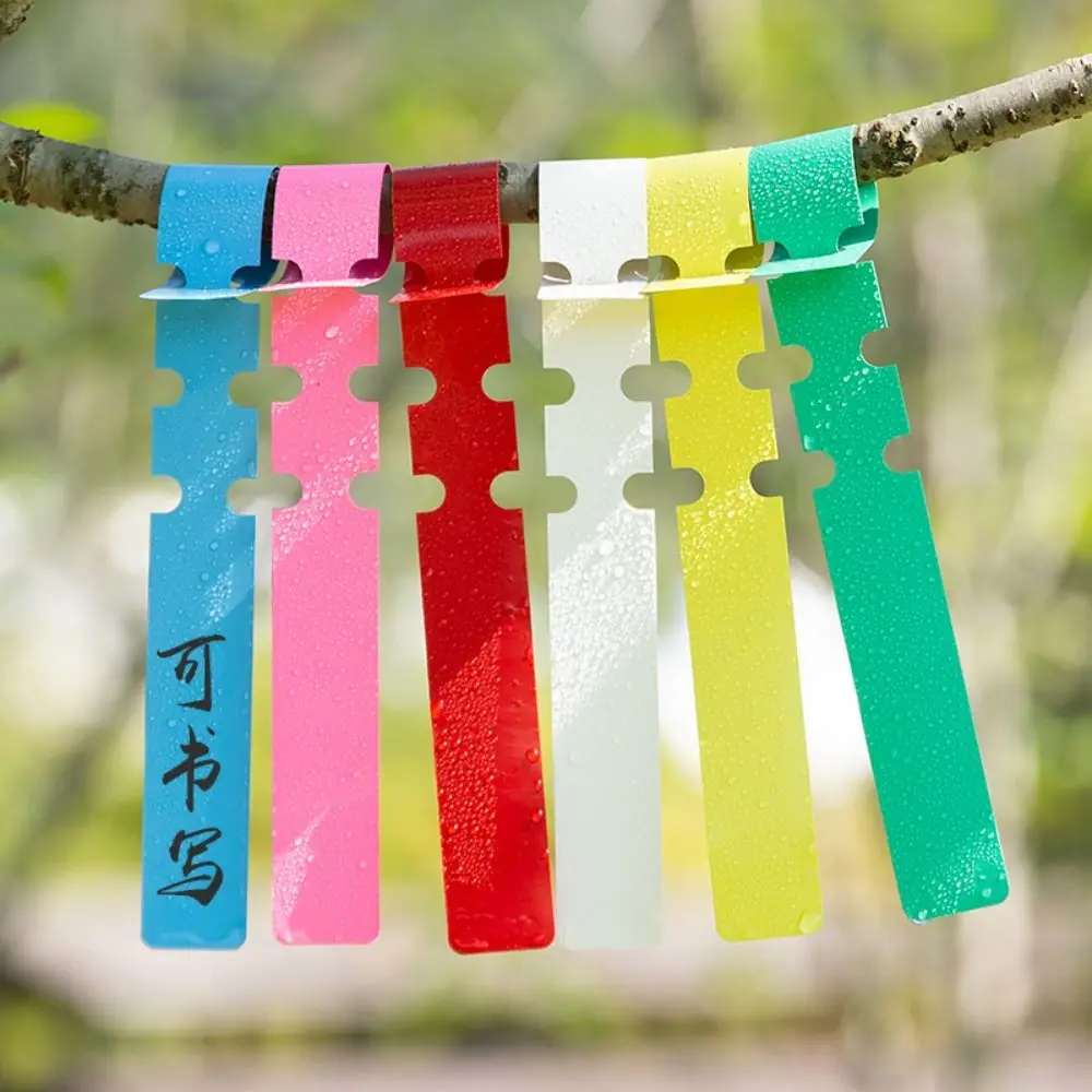 

200pcs Waterproof Plant Hanging Tags PVC Solid Color Garden Flower Label Reusable Plants Signage Plant Vegetables