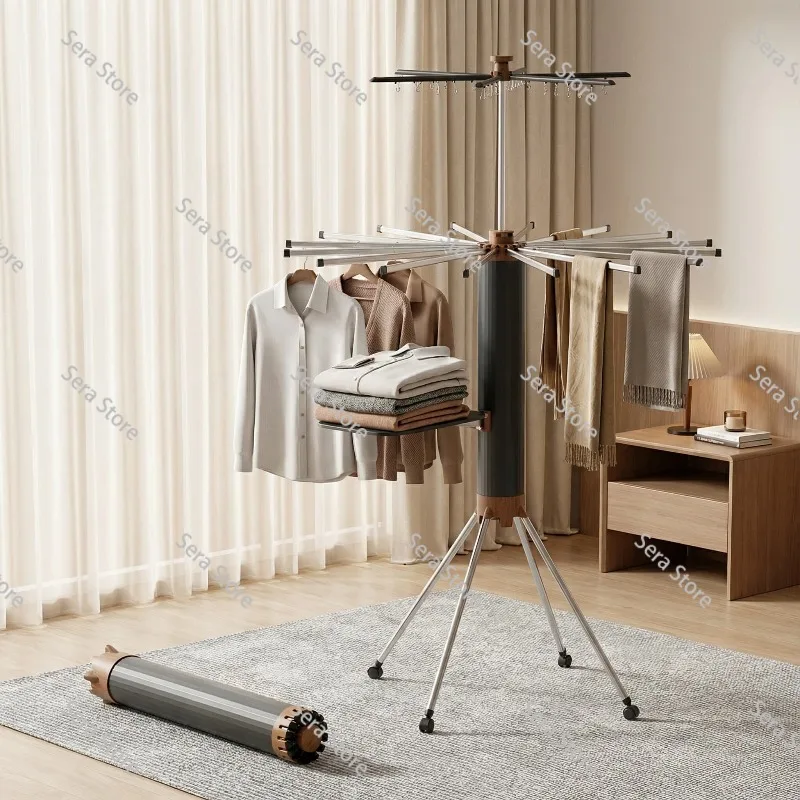 Octopus Drying Rack Foldable Clothes Hanger Floor Standing Retractable Laundry Rack Household Drying Tool