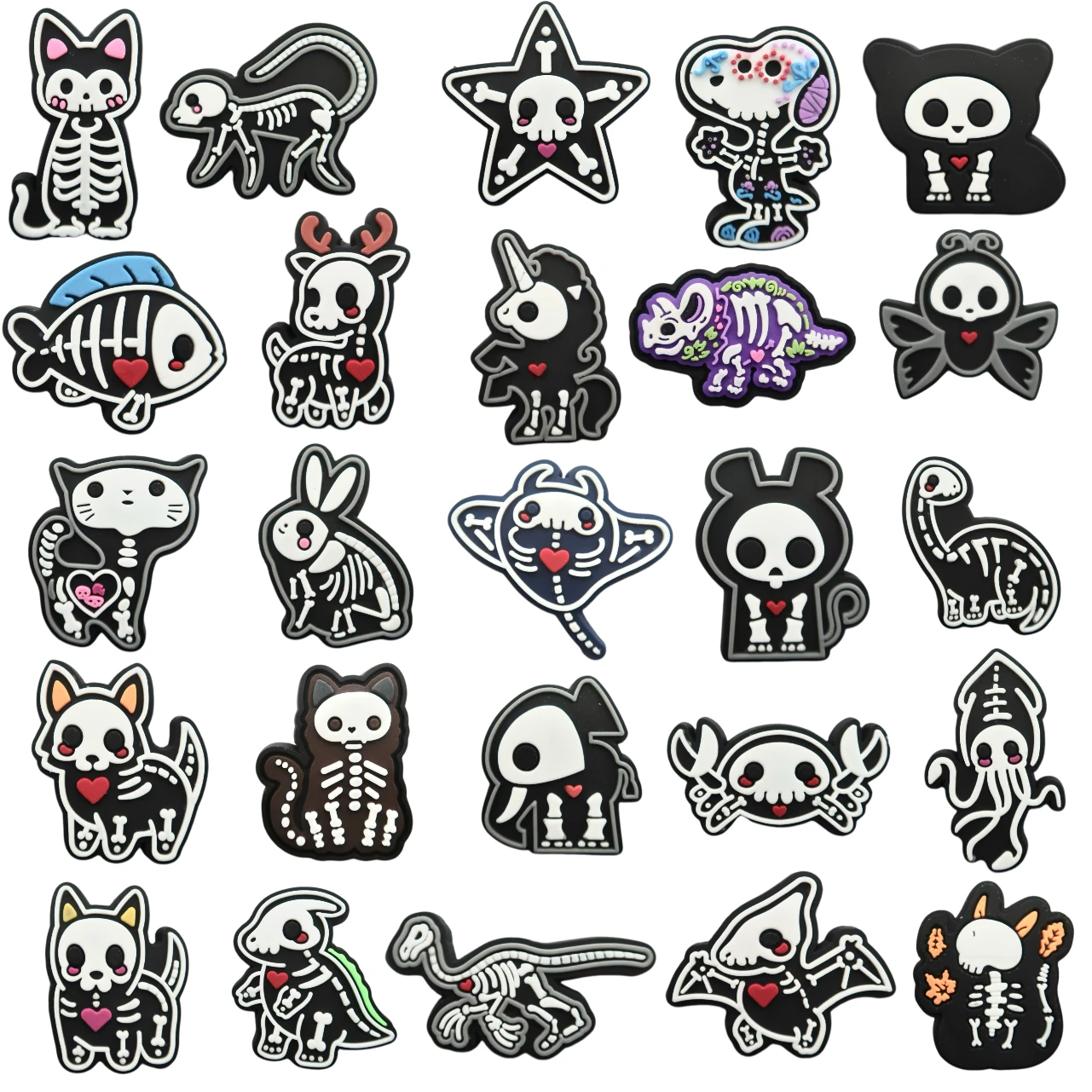 25-100pcs Animal X-Ray Shoe Charms For Sandals, Shoe Decoration Accessories Shoe Pins Great Gift For Men Women