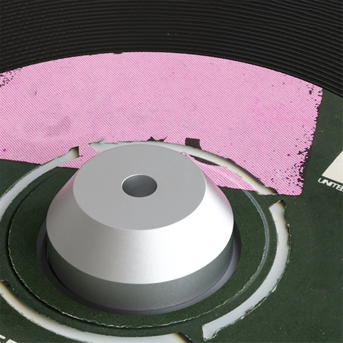 Audio LP tocadiscos de vinilo estabilizador de disco de Metal tocadiscos abrazadera de peso HiFi SilverJAS