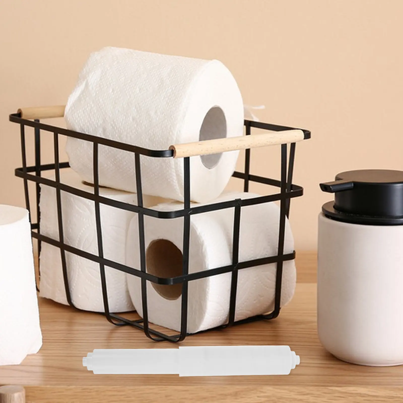 4Pcs Toilet Paper Holder Spindle 116-177Mm Plastic Spring Rod Flexible Toilet Tissue Roller Replacement Paper Holder Shaft