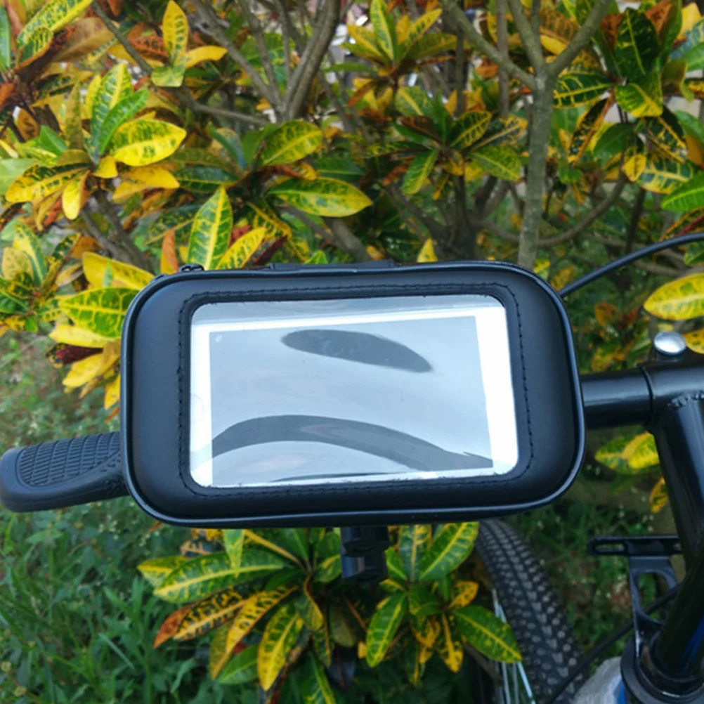 

Bike Phone Bag Bicycle Front Frame Mount Case Stable Holder Waterproof Riding Phone Pouch Compatible with Mountain Bike