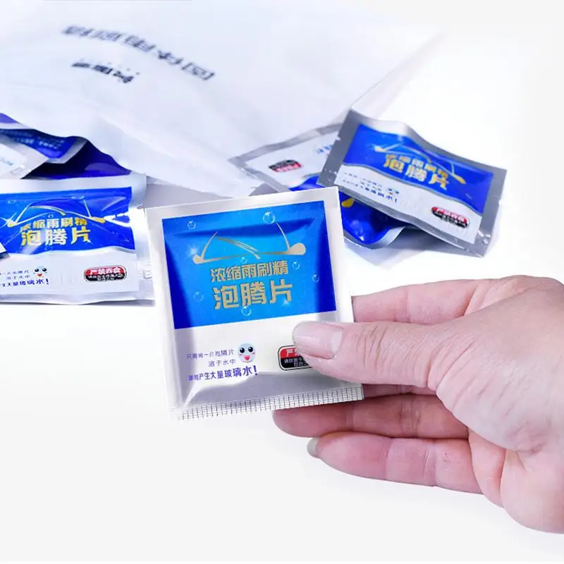 10pcs Concentrated Car Wiper Essence Effervescent Tablet Car Solid Wiper Essence Magic Tablet Glass Water Cleaner Accessories