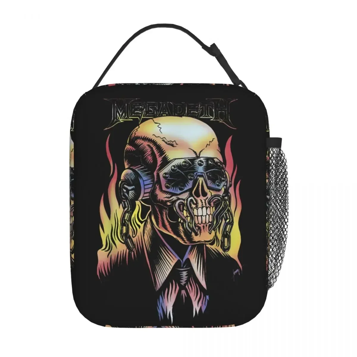 

Megadeths Rock Band Lightning Vic Merch Insulated Lunch Tote Bag For School Food Storage Bag Portable Thermal Cooler Lunch Box