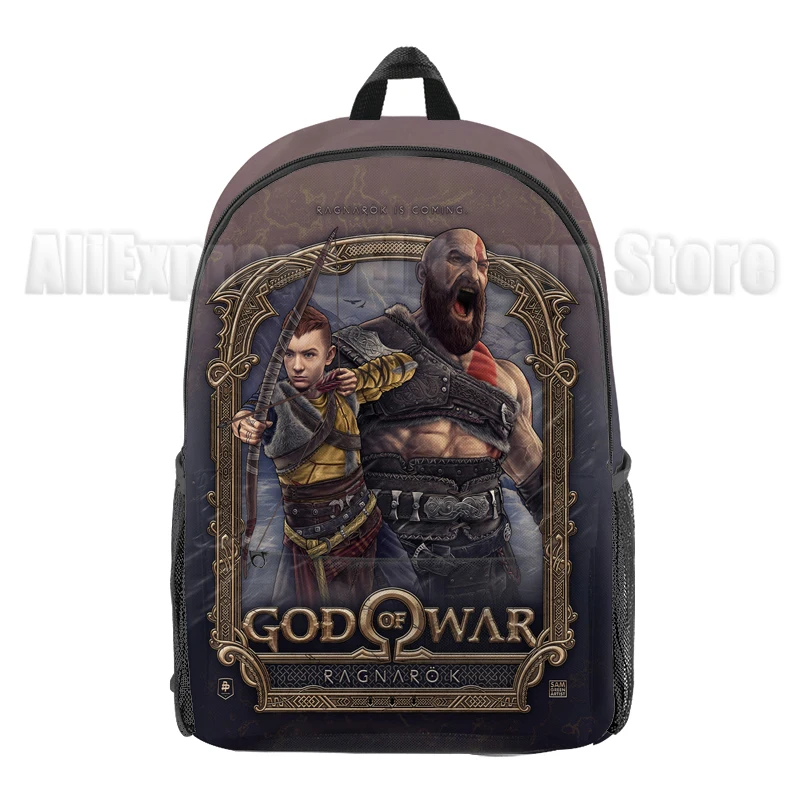 God of War Ragnarok Mochila Kratos Atreus Children 3D Print Bookbag Cartoon Shoulder Rucksack Girls Boys Kids School Bags Gift