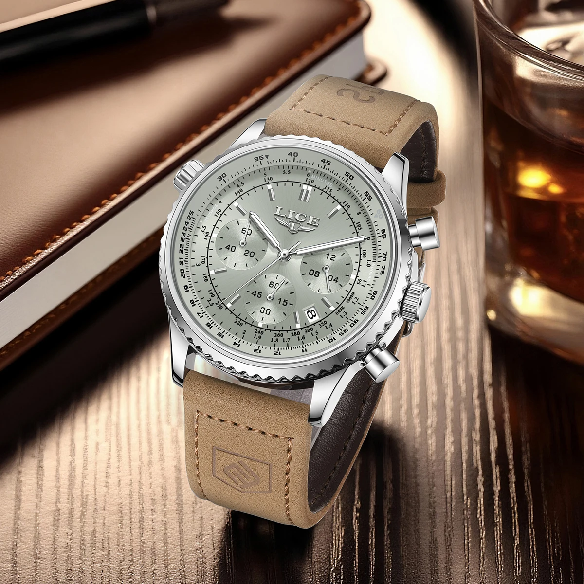 LIGE Teenagers Sport Wristwatch Waterproof Luminous Date Chronograph Man Watch Stainless Steel Luxury Fashion Quartz Men Watches