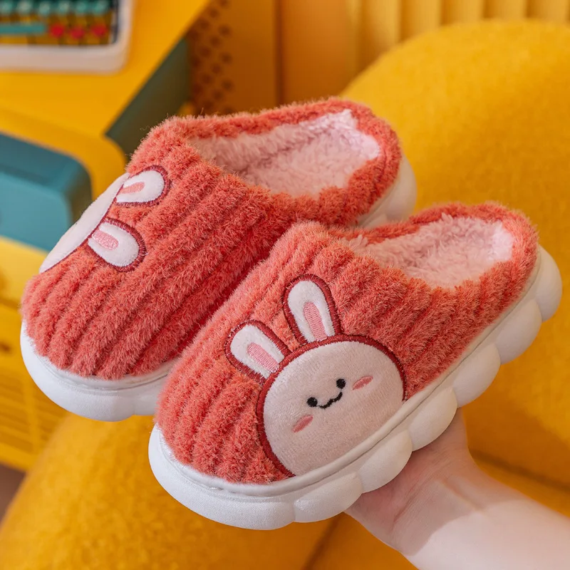 Childrens Cotton Slippers Boy Girl Indoor Anti Slip Warm Home Cotton Slipper Winter Girl Cute Cartoon Kids Slipper Uggs Slippers