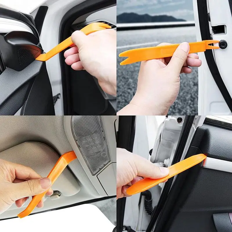 Car Portable Panel Remove Tool Kit Nail Puller Radio Audio Door Pry Repair Clip Trim Dash Removal Installer Tool Car Accessories