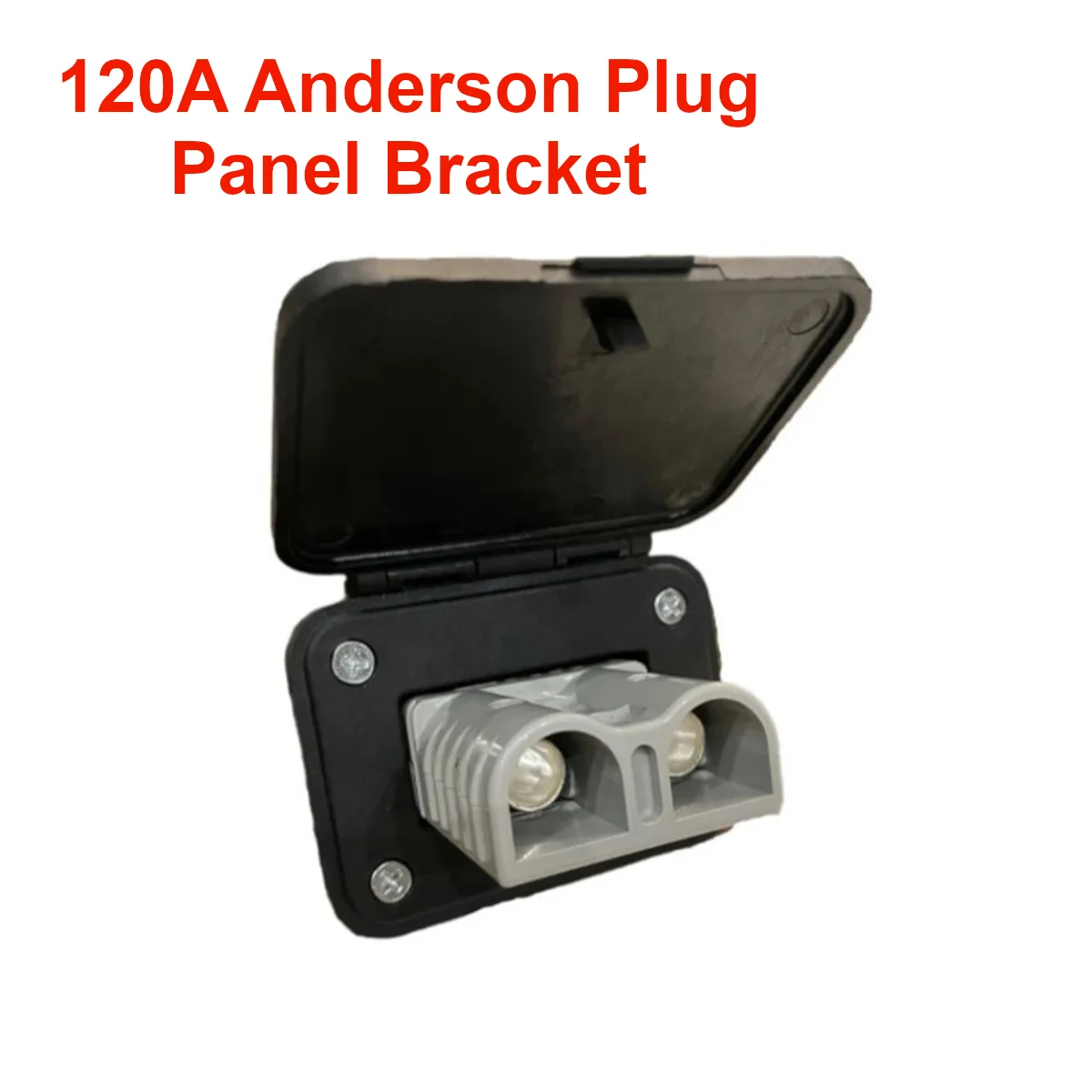 120A Car Anderson Plug Flush Mount Bracket Panel Kit With Cover for Caravan Camper Boat Truck Cable Connectors