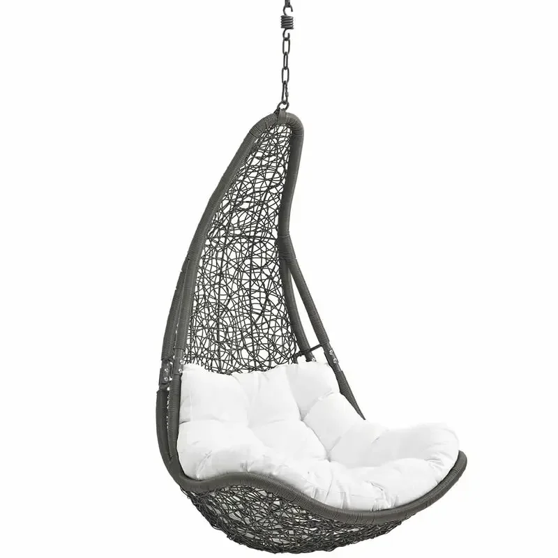 Hammock Chair with Stand Hanging Egg Large Rattan Wicker Swing Hanging Chair with Cushion and Pillow