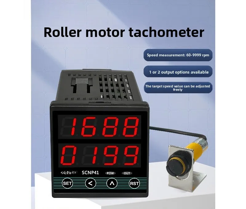 

Industrial Intelligent Motor Tachometer Velocimeter Sensor Display Speed Detection Quantity Digital Display Control Alarm Roller
