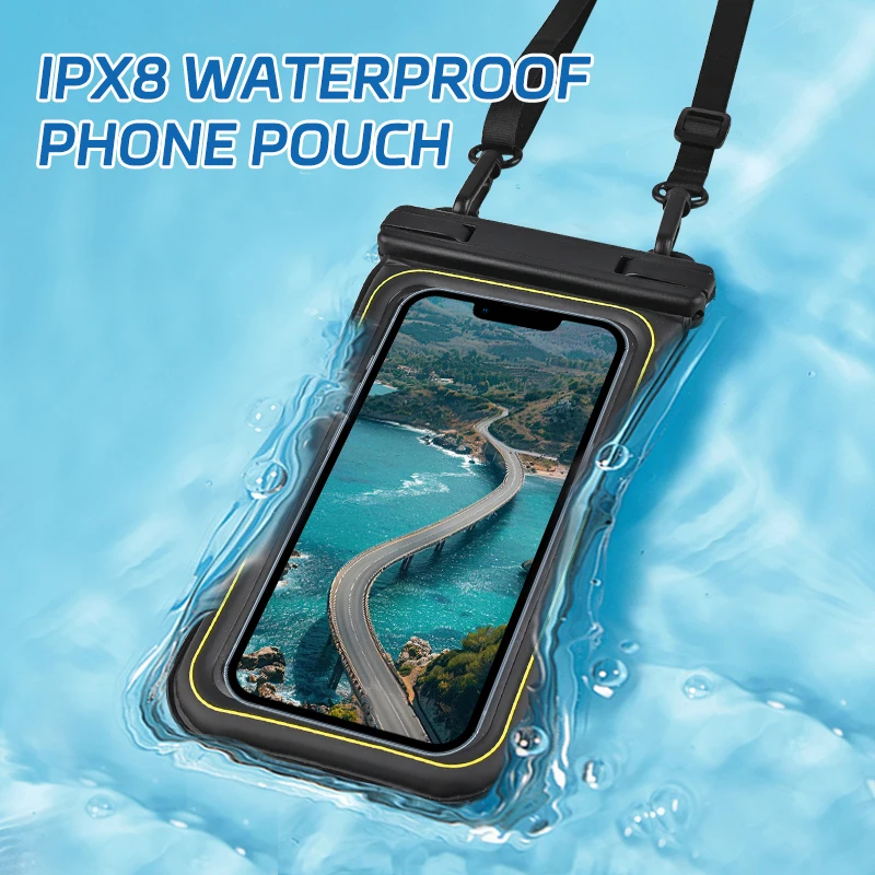 HAISSKY Sponge Float Waterproof Swimming Bags Crossbody Travel Surfing Storage Pouch For iPhone 17 16 Pro Max 15 Samsung Xiaomi