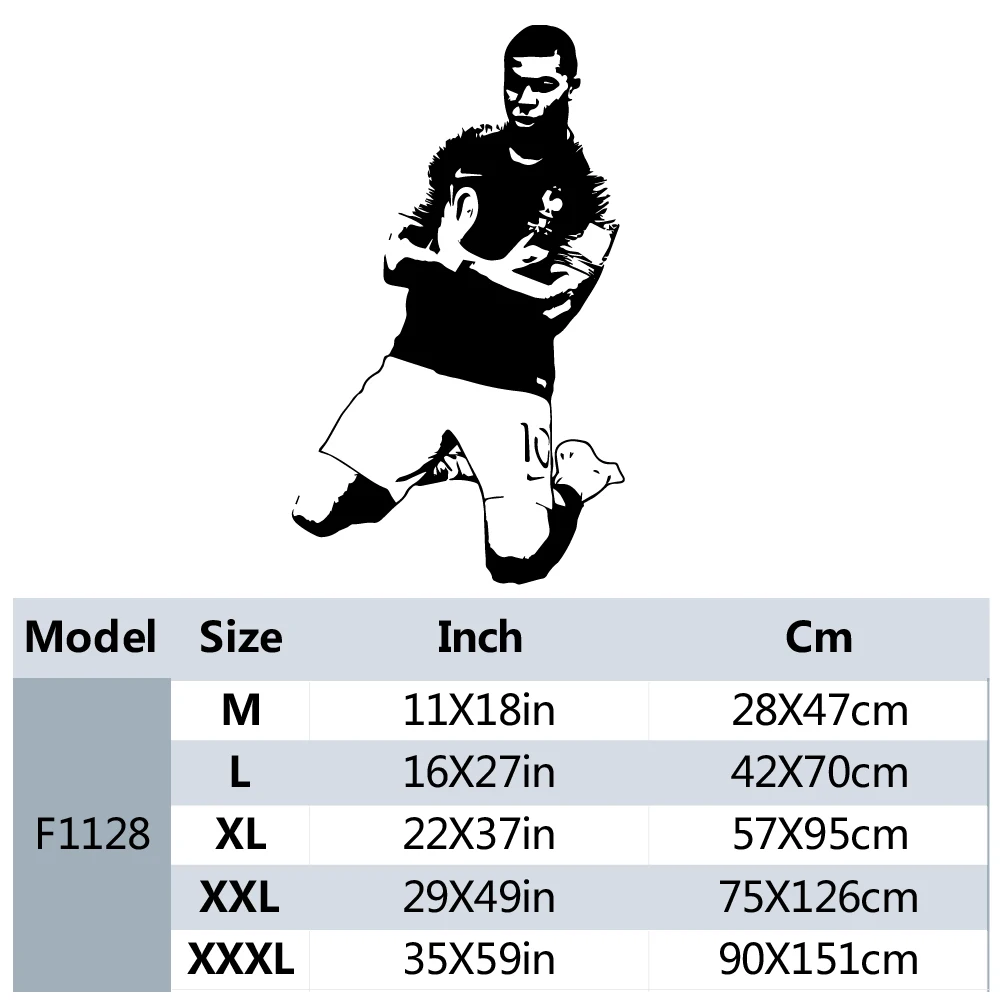 Kreskówka Kylian Mbappé piłkarz samoprzylepna winylowa wodoodporna ściana artystyczne naklejki do wystroju domu salon dekoracja ścienna do sypialni