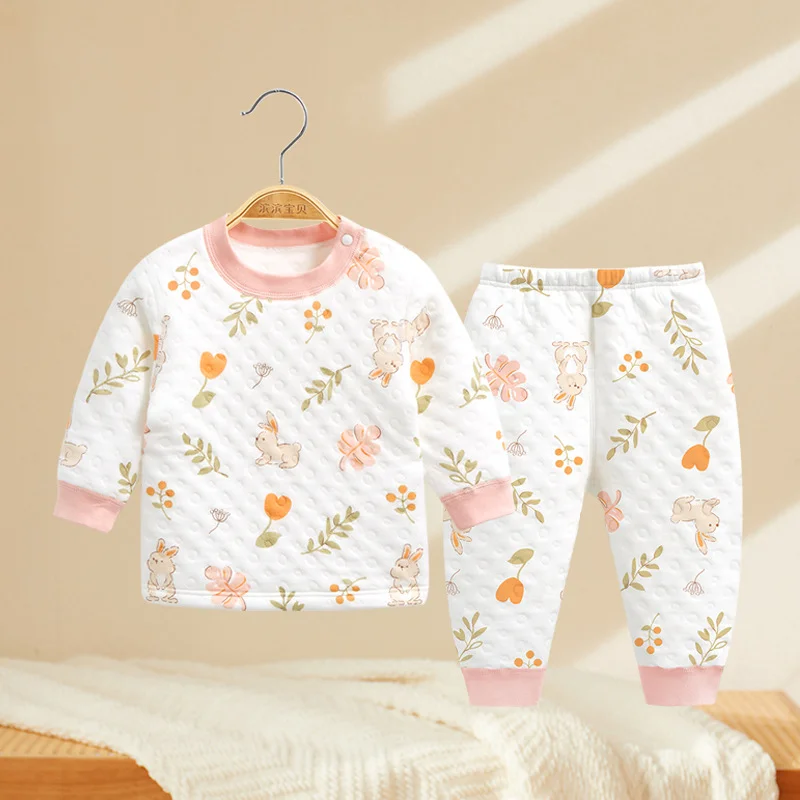 Baby Cotton Thermal Underwear Autumn and Winter Kids Boys Baby Long Johns Set Children's Separate Pajamas Women's Base Clothing