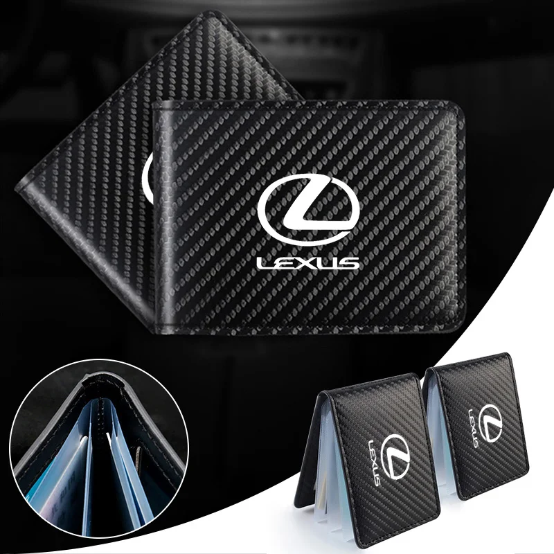 Leather Car Driver License ID Card Credit Bag Holder For Lexus LS LC RZ IS350 ES300 GS350 CT200h GX460 LX570 RX500h NX300 UX26