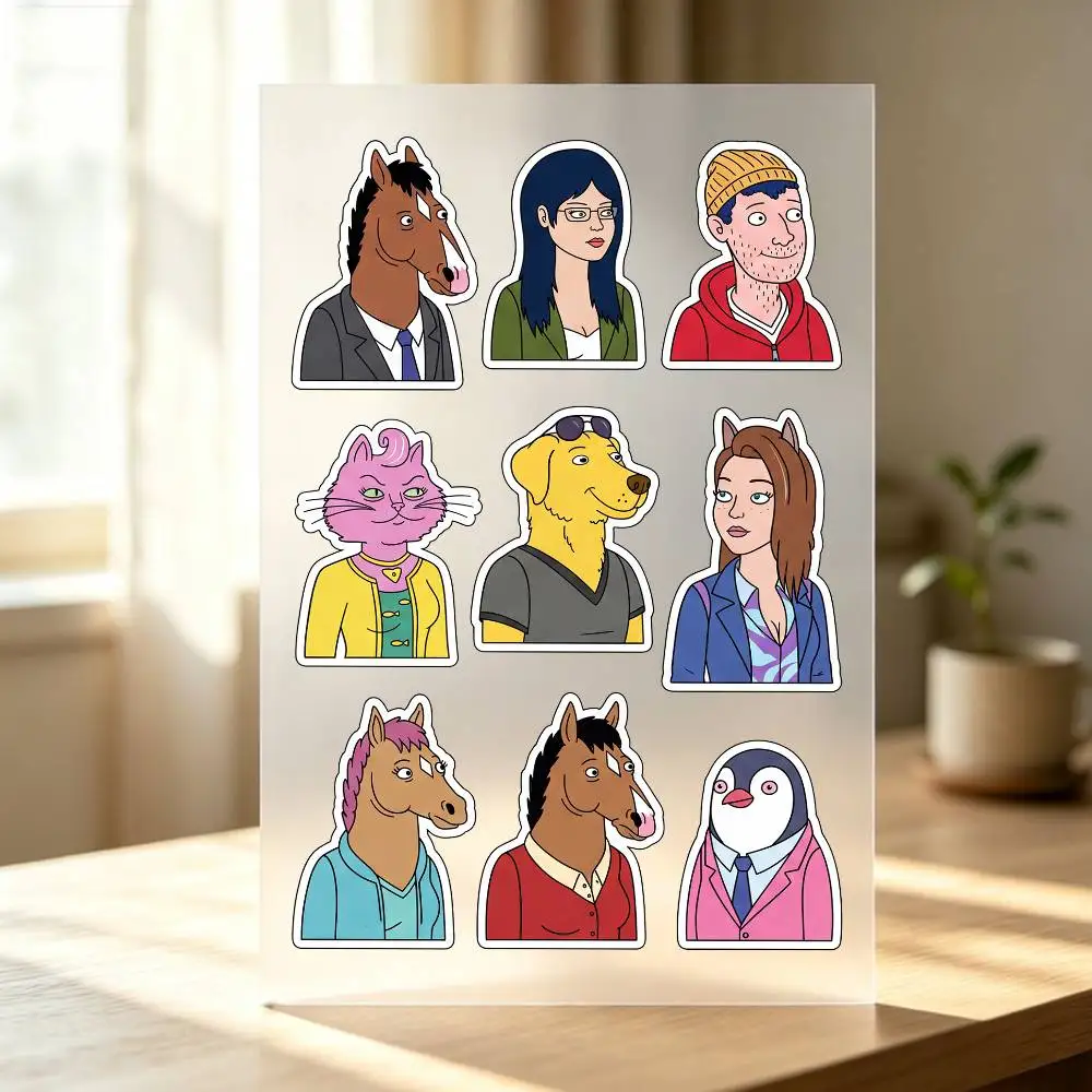 Popular Anime B-BoJack Horseman Stickers Auto Body Bumper Windows Motorcycle Laptop Walls Vinyl Decal Car Tuning Accessories