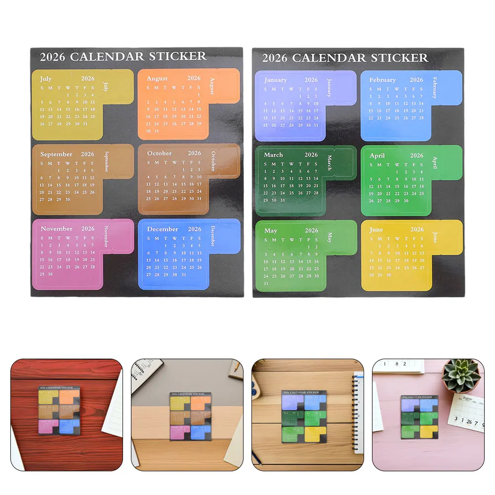 

5Sets Index Sticky Tabs Monthly Planner Labels Secure Adhesion Calendar Decals for Notebooks Journals Agendas Diaries Page