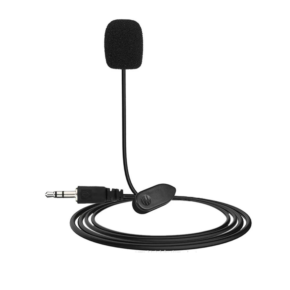 3.5mm Computer Microphones Mini Lavalier Mic Tie Clip Lapel Pc Microphone For Speaking Singing Speech High Sensitivity