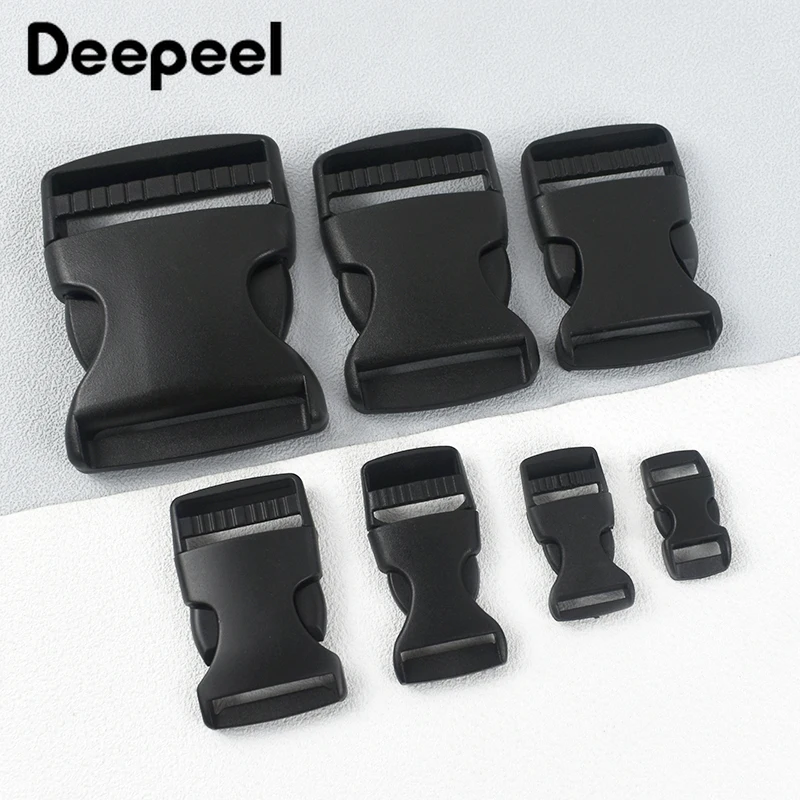 

5/10Pcs Deepeel 10-50mm Plastic Release Buckles Bags Side Adjuster Clasp Backpack Belt Pet Collar Webbing Hook Luggage Accessory