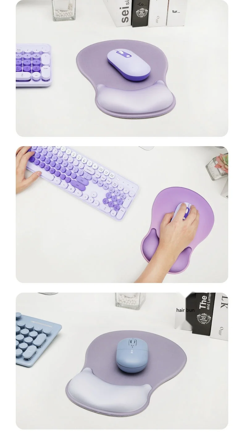 Silikon-Handgelenkauflage für Mauspad, 9 Farben, Büro- und Gaming-Unterlage, ergonomisch, rutschfest, weiche Unterstützung – Detail 10