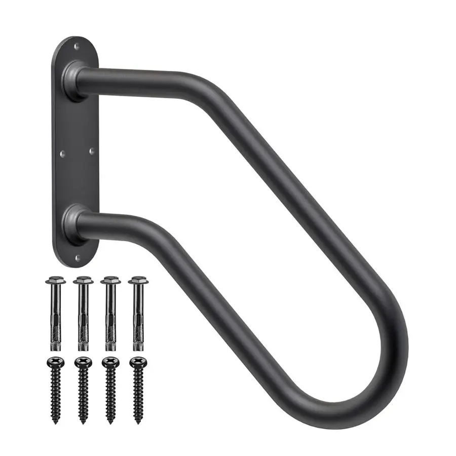 

Усиленные настенные поручни для уличных лестниц, нескользящие поручни для ступеней, U-образные защитные перила для крыльца, гаража, сада