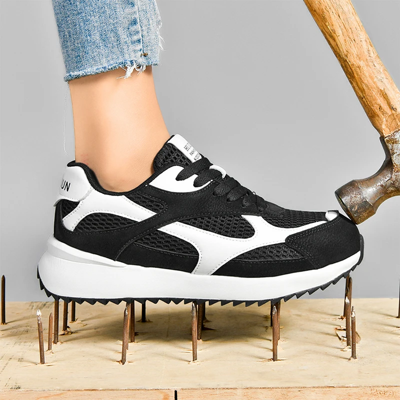 

Women work safety Shoes Comfor security shoes woman steel toe Sneakers Lightweigh Breathable Non-Slip summer work boots