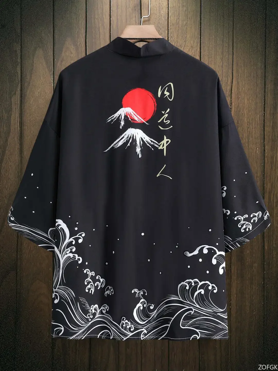 Ranmaru kimono camisa masculina de verão de manga curta impressa camisa moda tendência nacional harajuku retro cardigan e roupas