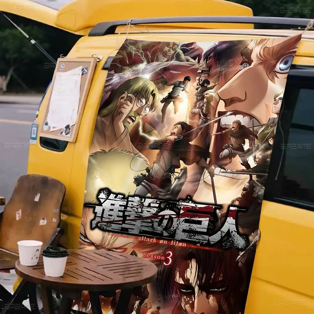 

Post-apocalyptic A-Attack on Titan Anime Chart Flag for Living Room Home Dorm Decor Art Home Decor Banner