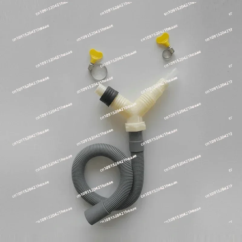 Suitable for Drainage tee adapter drainage  pipe fitting for washing machine dryer  With extended drainage Hose length 0.3m