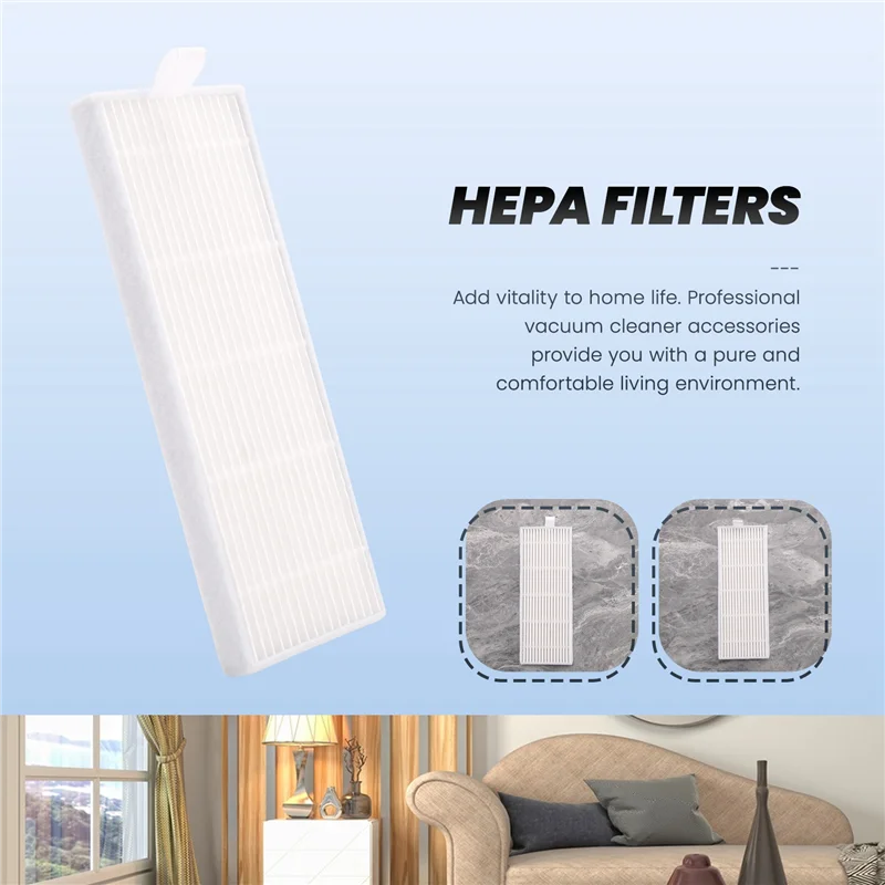 -A90P NEW 5Pcs Sponge + 5Pcs Hepa Filter For Replacement Chuwi Ilife A4 Robot Vacuum Cleaner