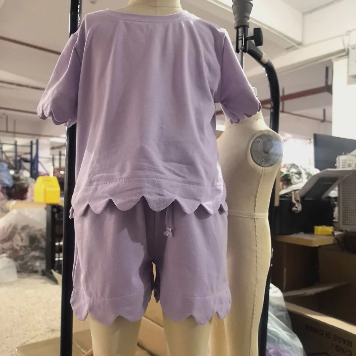 Cutest Toddler Sibling Baby Girl Scallop Short Sleeve Top Pockets Shorts Clothes Cute Kids Pajamas Set Children 2Pcs Sets