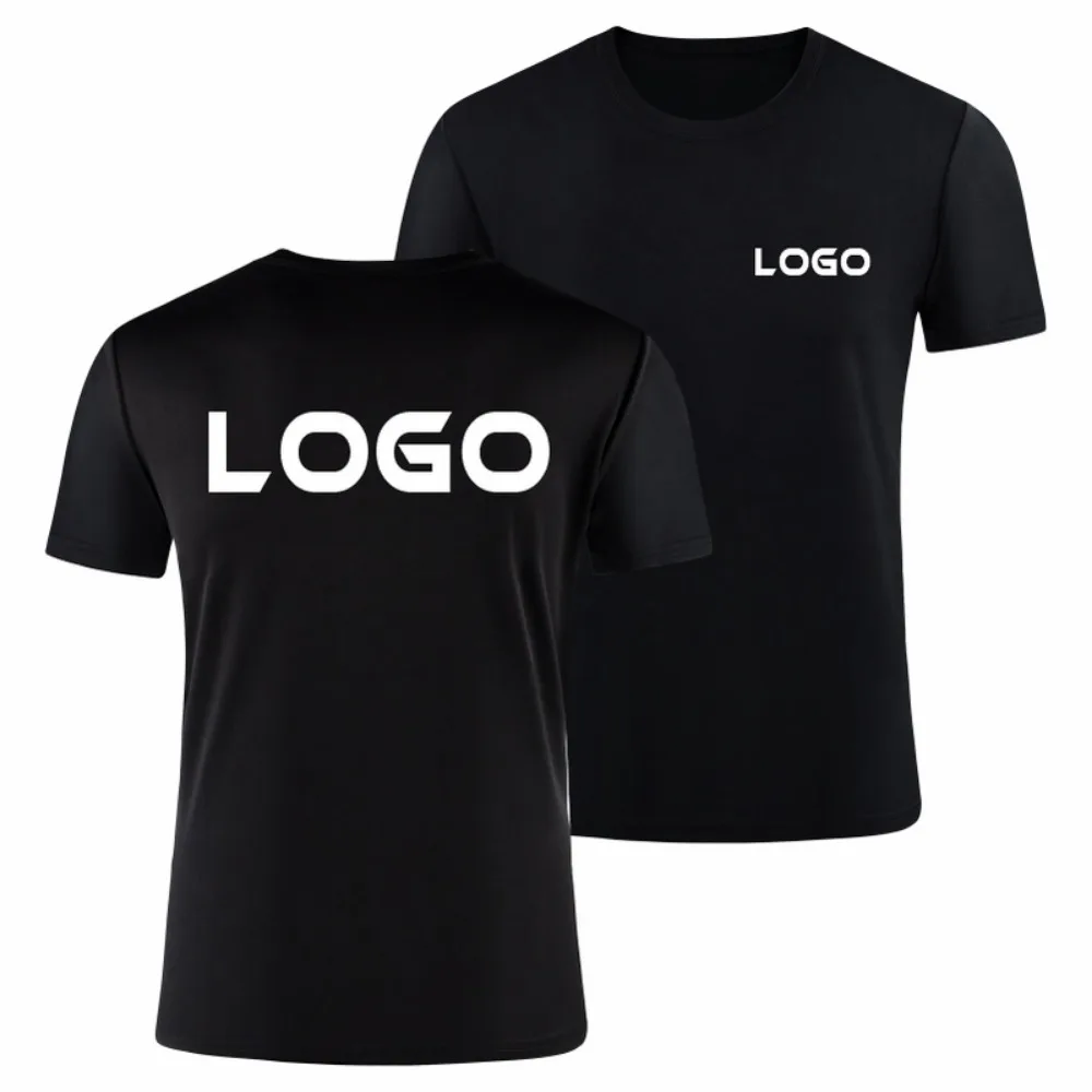 Men's and Women's Free Design Logo Round Neck T-shirt, 3D Printing Custom Logo Team Game, Sports, Leisure, Fitness Custom Top