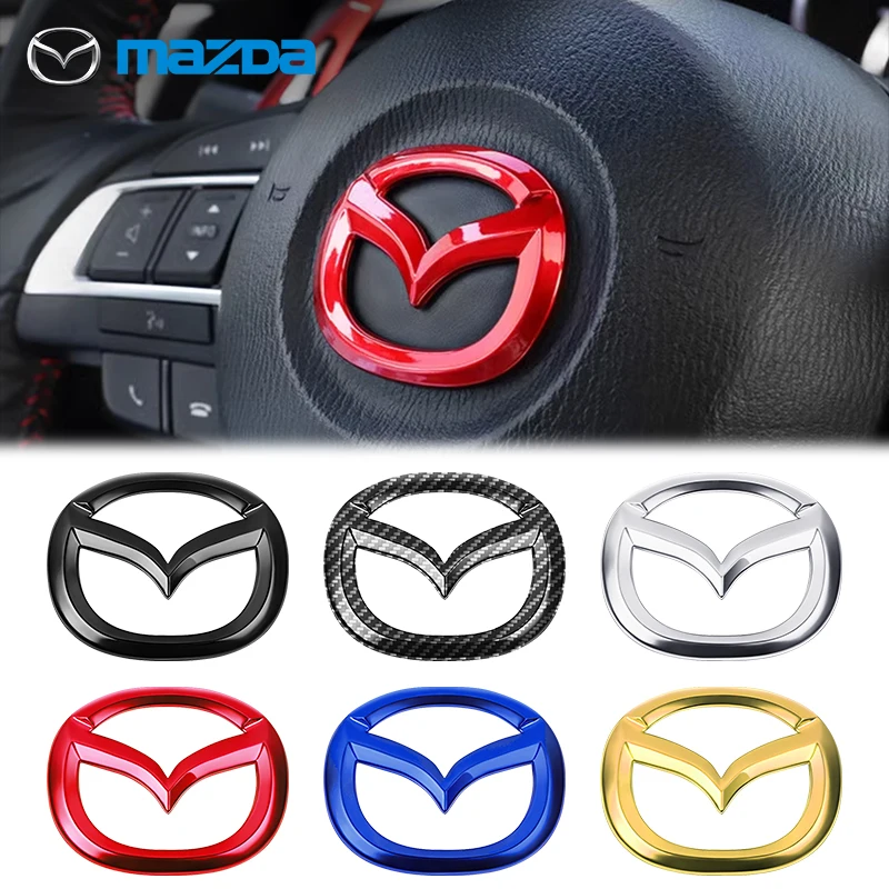 1pcs 3D Car Steering wheel Sticker pin for 2 3 6 Axela CX7 2 CX30 CX5 6 GH Atenza CX3 5 RX8 RX7 MX5 8 323 CX9 Verisa CX8 CX4 626