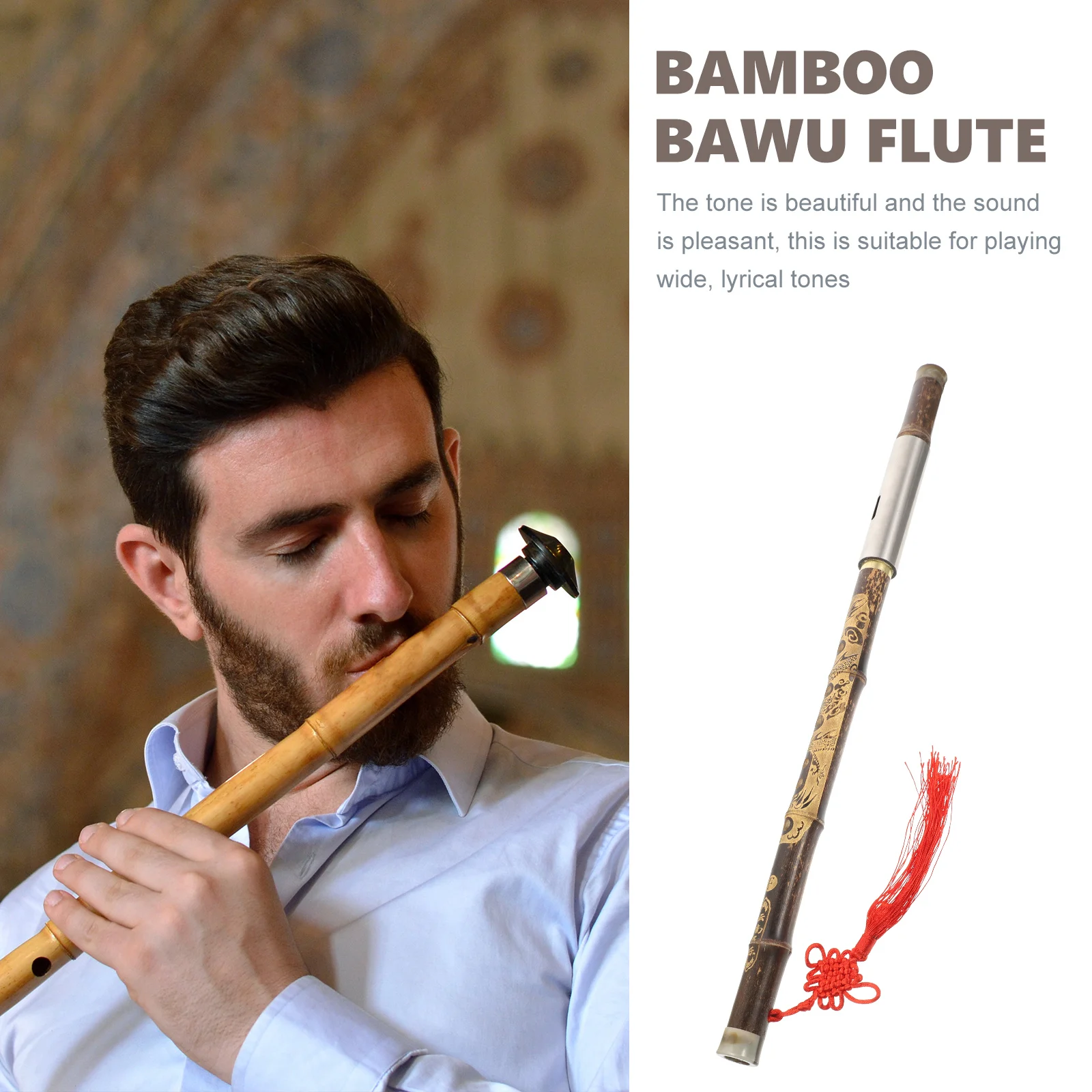 

F-tuning Bawu Soft Blow Instrument Flute Dizi Chinese Traditional Musical Ethnic Instruments Student