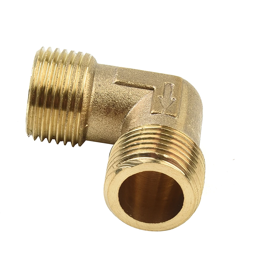 Air Compressor Fittings Brass 16.5mm Male To Male Thread Check Valve Elbow Coupler Brass Right Angle Elbow Air Pump Parts