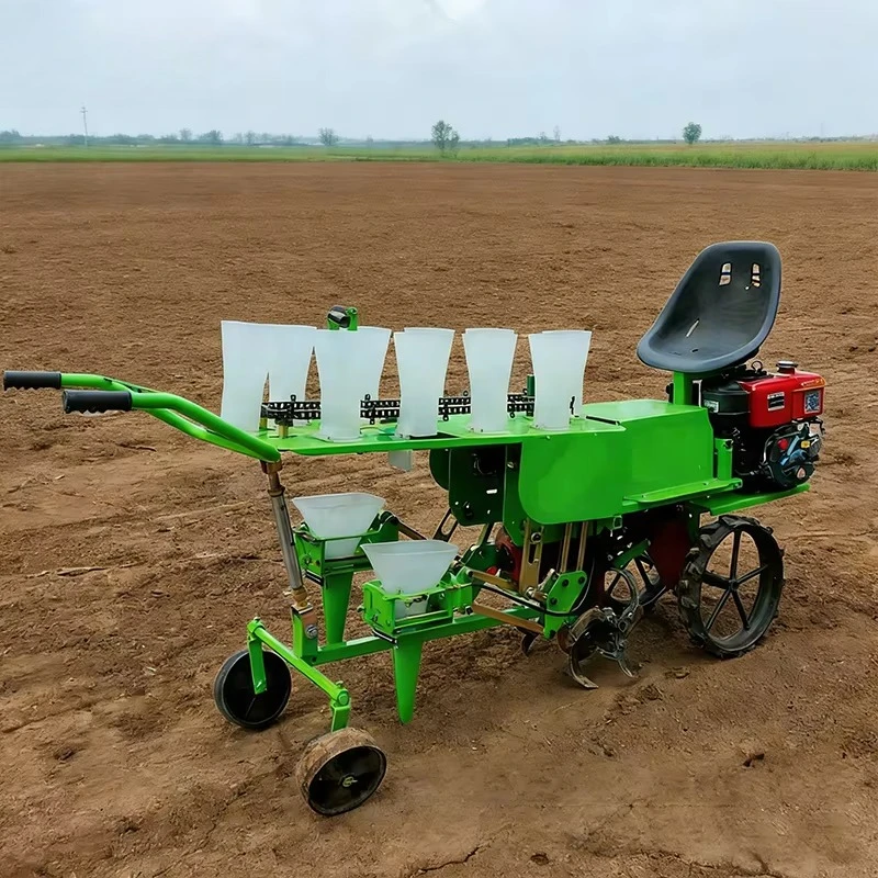 Riding transplanter 2-row self-propelled agricultural planter, easy-to-operate greenhouse farm vegetable planter
