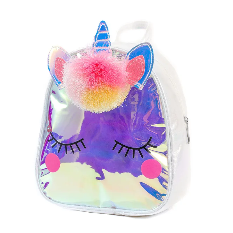 Baby Unicorn Cartoon Backpack Girls Cute Dreamy Little Princess Schoolbag New Children\'s Casual Transparent Shoulder Bag