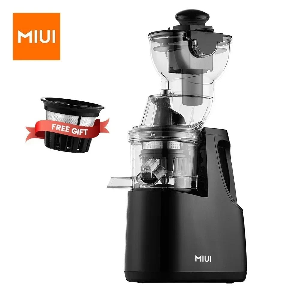 MIUI FilterFree Slow Juicer with Stainless Steel Strainer(FFS6),8-Stage Screw Masticating Original Juicer,Commercial Flagship