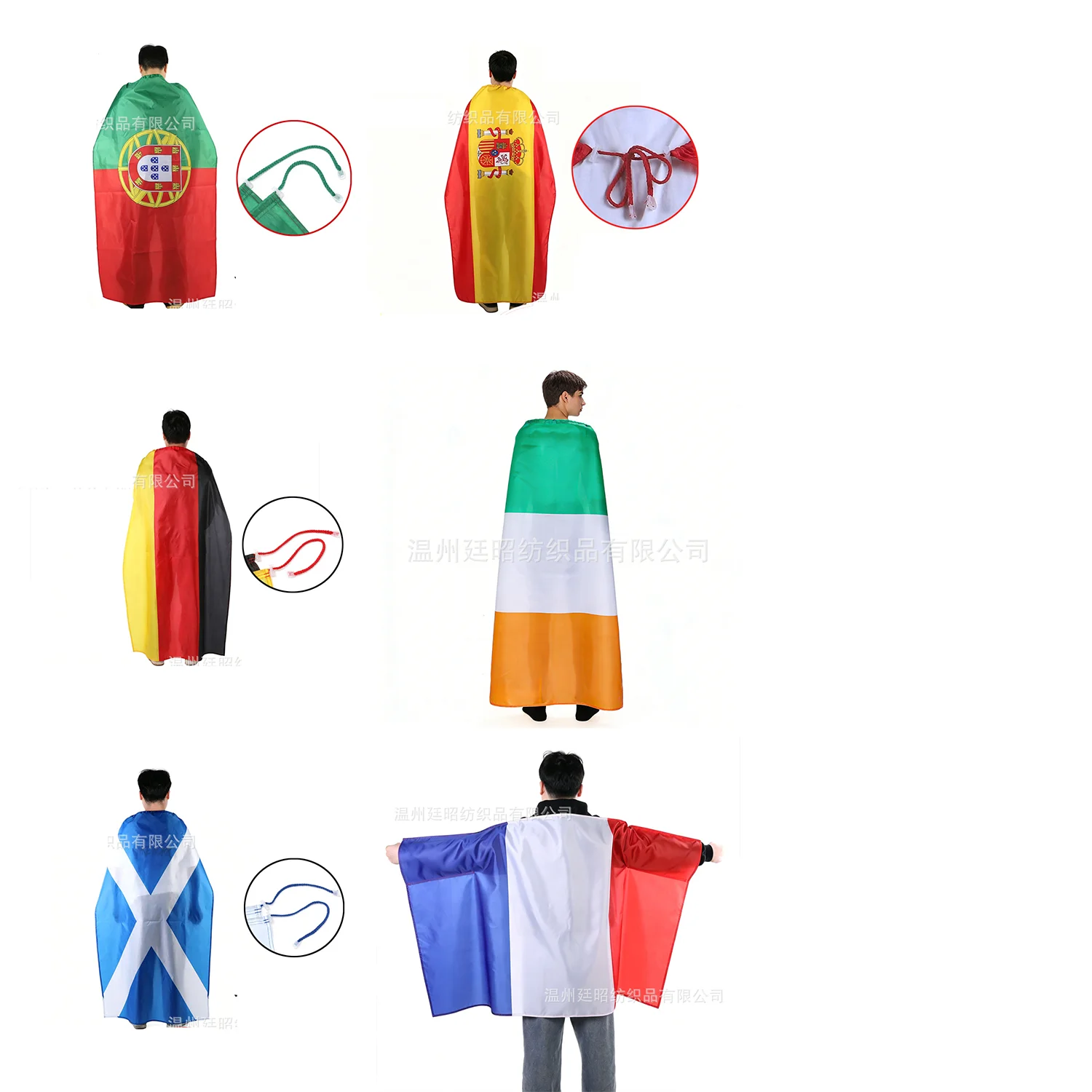 European national flags shawl flag 90x150cm polyester fabric European national flags shoulder flag for celebrations decoration