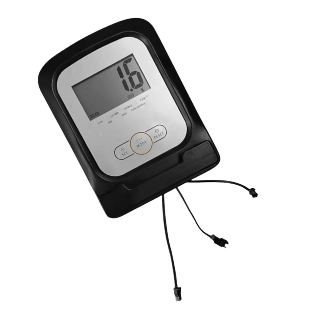 Stationary Exercise Bike Computer LCD Display Speed Distance Time Calories Monitor SCAN Mode Black Silver Finish 74x44mm