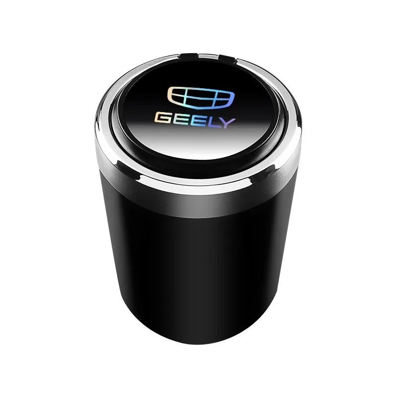 Portable LED Smoke Car Ashtray Cigarette Holds For Geely Monjaro Tugella Coolray Atlas Pro Azkarra Preface Auto Accessories