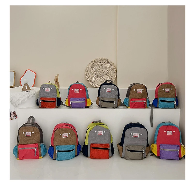 Saco De Escola Colorido com Nome Para Meninos E Meninas, Mochila Do Bebê, Cor Louca, Mochila Do Jardim De Infância, Saco De Viagem Do Berçário, Nome Personalizado