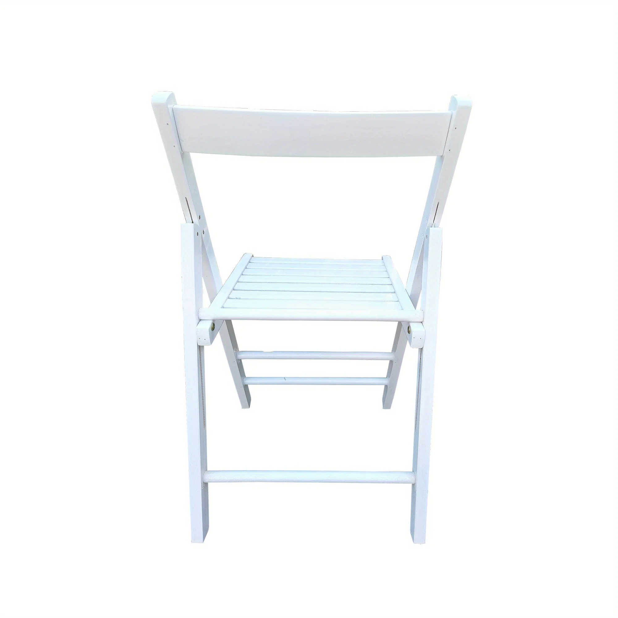 FOLDING CHAIR-2/S; FOLDABLE STYLE -WHITE Comfortable solid wood folding chair; chair with a cozy slatted seat and open back