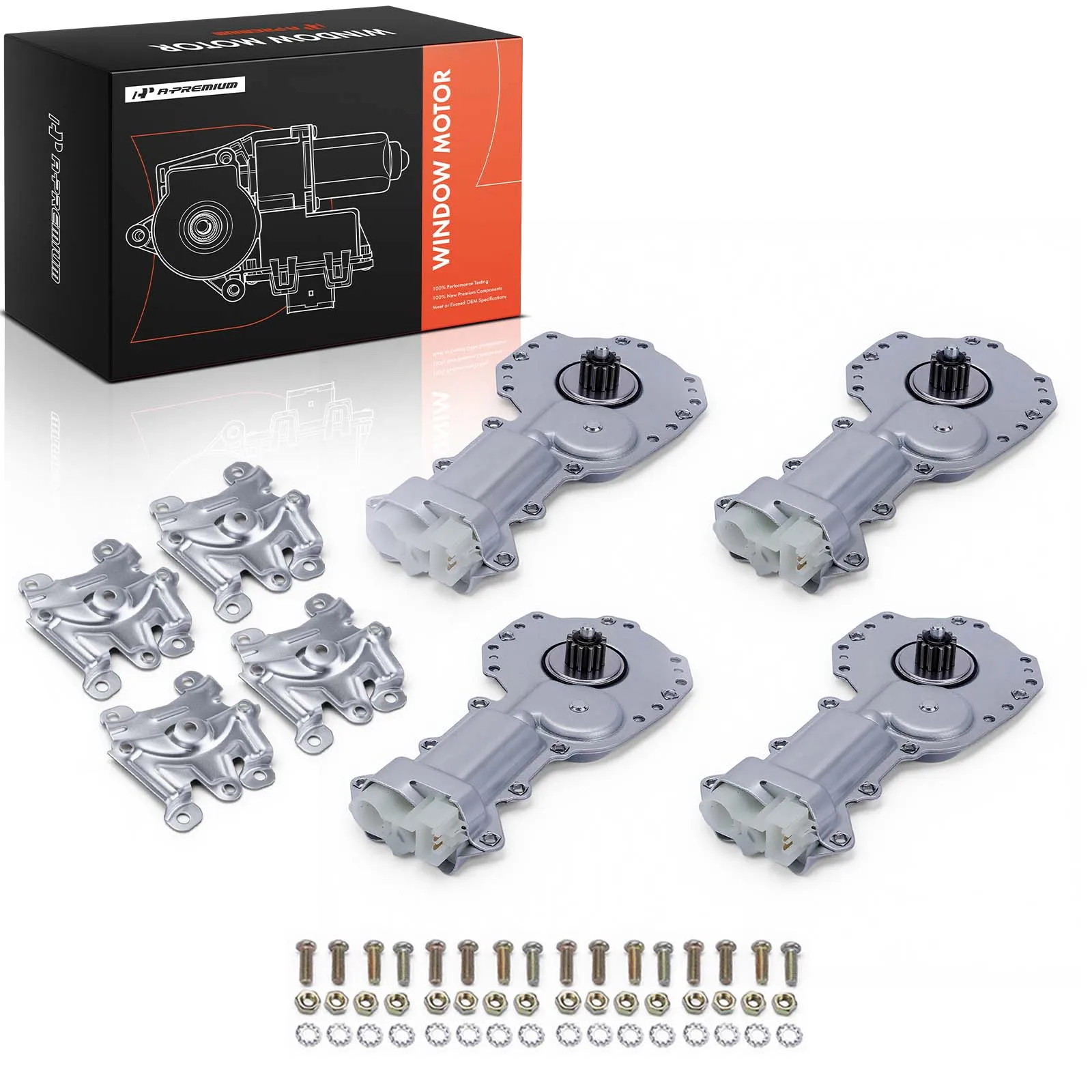A-Premium 4x Front & Rear Side Window Motor with 12-Teeth Gear for Chevrolet Impala 1985 C10 Suburban C20 Suburban C20 1985-1986