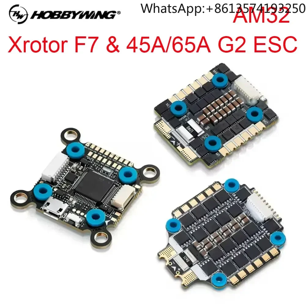

Hobbywing Xrotor AM32 45A or 65A 4in1 G2 ESC 3-6S & F7 Convertible Flight Controller Combo for RC FPV Racing Drone