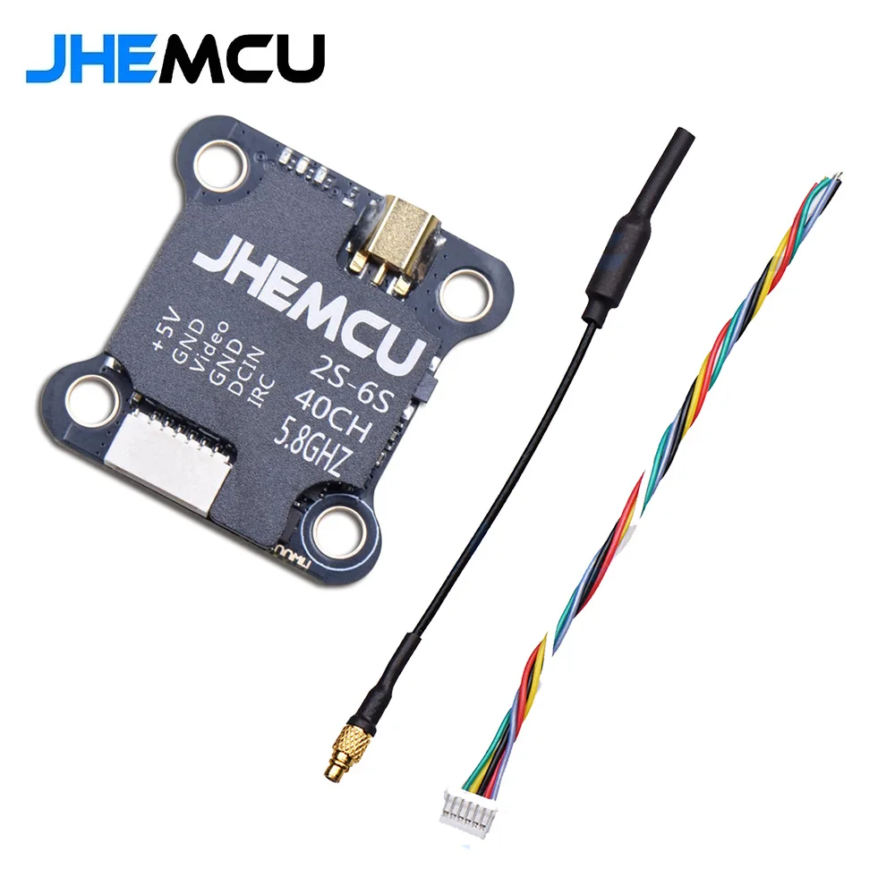 JHEMCU VTX20-600 5.8G 40CH FPV-zender PitMode 25mW 100mW 200mW 400mW 600mW 7-26V Verstelbare VTX voor RC FPV Racing Drone