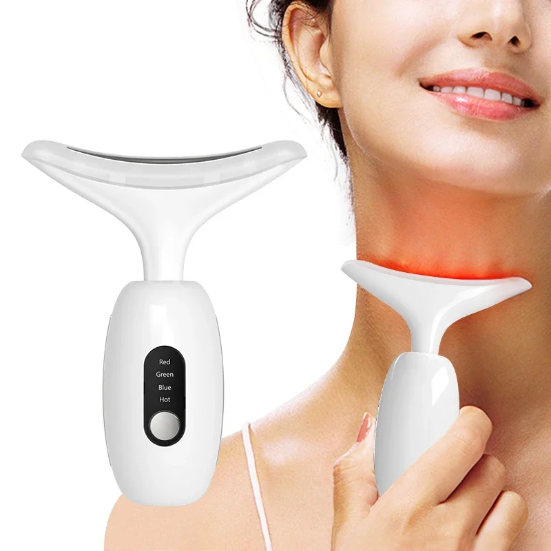 

Home use beauty device facial lifting tool anti wrinkle 3 color ems led light face & neck lifting massager