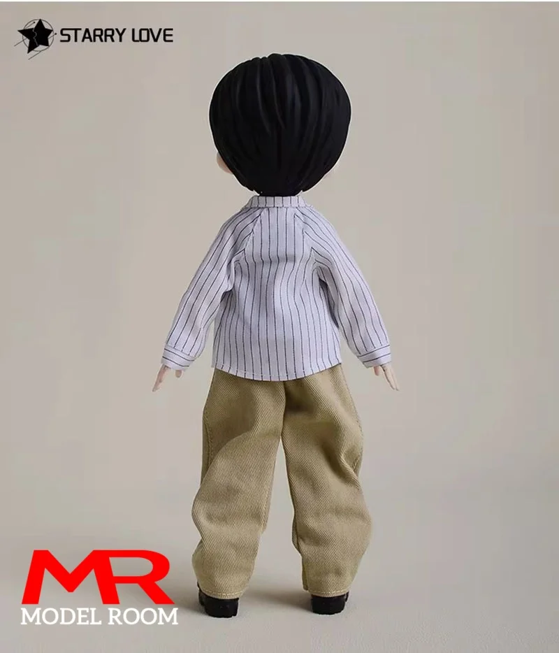 Camicia a Righe a Maniche Lunghe 1/12, Modello di Abbigliamento Compatibile con Action Figure 1:12 Romankey Notaman SnailShell, Bambole BJD Ashi Azone