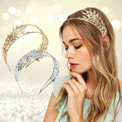 1 fashion personality creative new Baroque bride leaf headband wide headband accessories
